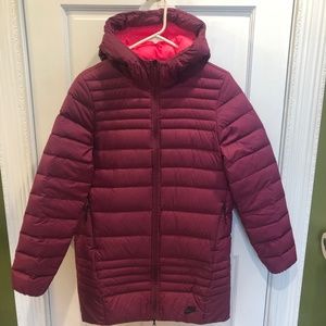Lightweight down puffer coat by Nike